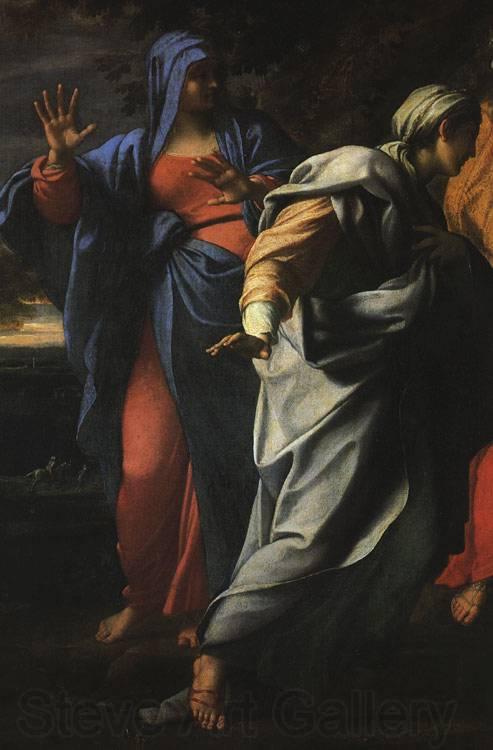 CARRACCI, Annibale Holy Women at the Tomb of Christ (detail) fg